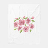 Rosa Posies Fleece-Decke Fleecedecke (Vorderseite)