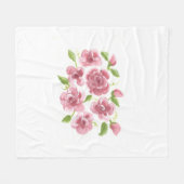 Rosa Posies Fleece-Decke Fleecedecke (Vorderseite (Horizontal))