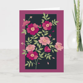 Rosa Posies für den Tag der Mutter Karte
