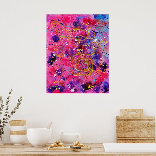 Rosa Poster (Küche)