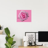 Rosa Poster drucken Schöne Blume Printing (Heimbüro)