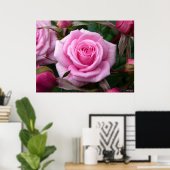 Rosa Poster drucken Schöne Blume Printing (Heimbüro)