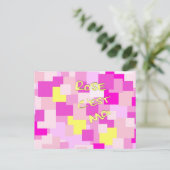 Rosa Postkarte (Stehend Vorderseite)