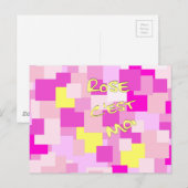 Rosa Postkarte (Vorne/Hinten)