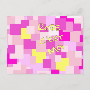 Rosa Postkarte