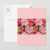 rosa postkarte (Vorne/Hinten)