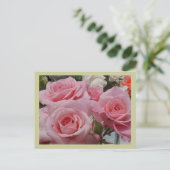 Rosa Postkarte (Stehend Vorderseite)