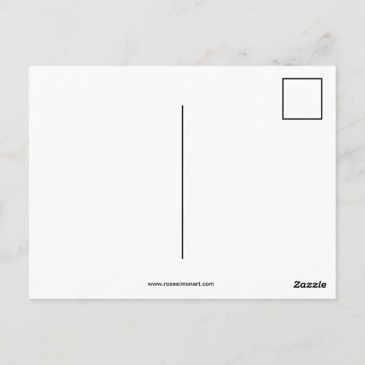 Rosa Postkarte (Rückseite)