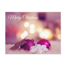 Rosa Postkarte von Weihnachten Liebe des Freunds