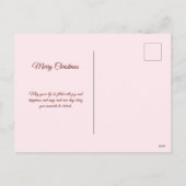 Rosa Postkarte von Weihnachten Liebe des Freunds (Rückseite)