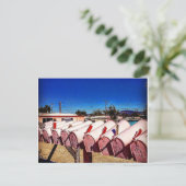 Rosa Postkästen Postkarte (Stehend Vorderseite)