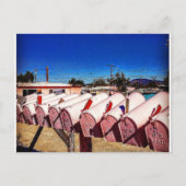 Rosa Postkästen Postkarte (Vorderseite)