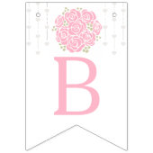 Rosa posy Brautparty Foto bunte Fahnen Wimpelkette (Zweite Fahne)