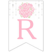 Rosa posy Brautparty Foto bunte Fahnen Wimpelkette (Dritte Fahne)