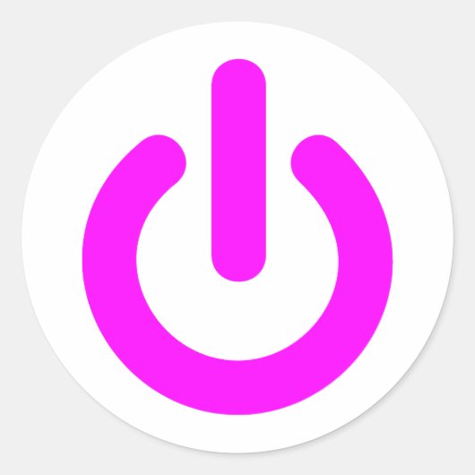 Rosa Power auf Switch Runder Aufkleber (Vorderseite)