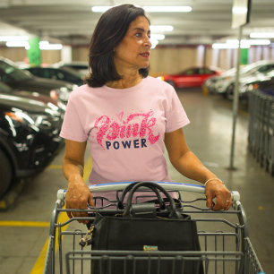 Rosa Power Brustkrebs Bewusstsein Herz T-Shirt