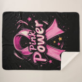 Rosa Power Brustkrebs Bewusstsein Sherpadecke (Vorderseite (Horizontal))