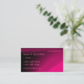 Rosa Power-Farbgeschäfts-Karte Visitenkarte (Stehend Vorderseite)