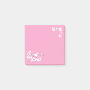 Rosa Power: Groovy 70er-Jahre-Stil Gute Vibes und  Post-it Klebezettel