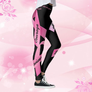 Rosa Power-Wörter in der Multifunktionsleiste Per Leggings