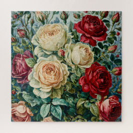 Rosa Pracht. Blumenstrauß aus Rose. Puzzle