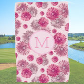 Rosa Preppy-Blume Golfhandtuch
