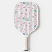Rosa Preppy Monogram Print Pickleball Schläger (Rückseite)