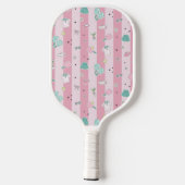 Rosa Preppy Monogram Print Pickleball Schläger (Rückseite)