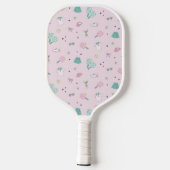 Rosa Preppy Monogram Print Pickleball Schläger (Rückseite)