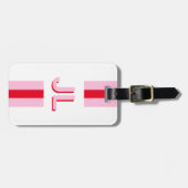 Rosa Preppy Personalisiert Gepäckanhänger (Vorderseite horizontal)