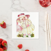 Rosa Priceilla CAt Serviette (Beispiel)