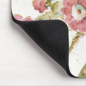 Rosa Primel des Monogramm-| Mousepad (Ecke)