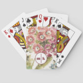 Rosa Primel des Monogramm-| Spielkarten (Rückseite)