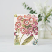 Rosa Primel Postkarte (Stehend Vorderseite)