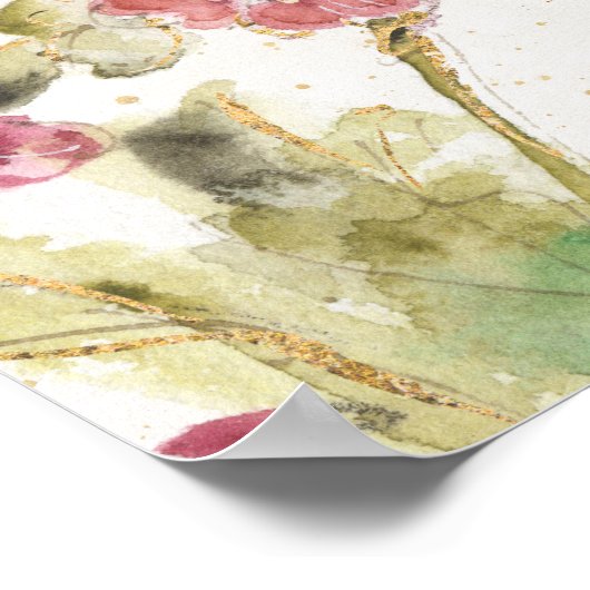 Rosa Primrose Poster (Ecke)