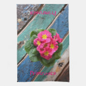 Rosa Primrosen Bright farbig Rustikale Blüte Geschirrtuch (Vertikal)