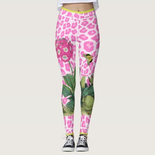 Rosa Primula-Leggings Leggings (Vorderseite)