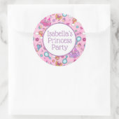 Rosa Princess-Aufkleber, glänzend, klein, 1½ Zoll Runder Aufkleber (Tasche)