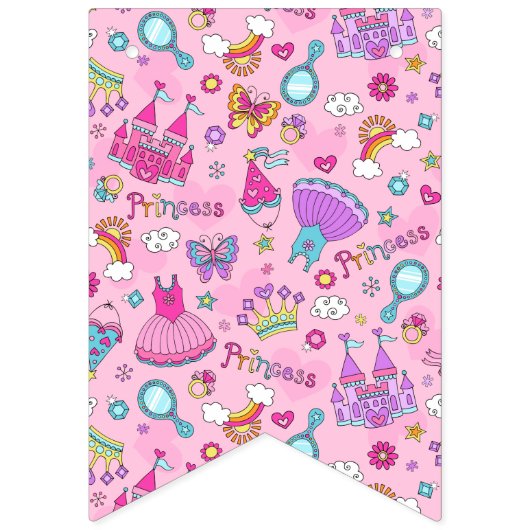 Rosa Princess-Banner Wimpelkette (Zweite Fahne)