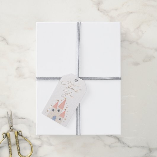 Rosa Princess Burg Girl del Malcantone Geschenkanhänger (Mit Garn)