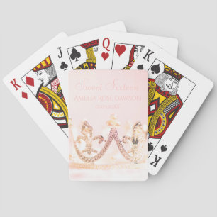 Rosa Princess Crown 16 . Geburtstag Gastgeschenk P Spielkarten