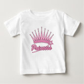 Rosa Princess Crown Baby T-shirt (Vorderseite)