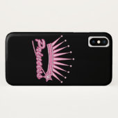 Rosa Princess Crown Case-Mate iPhone Hülle (Rückseite (Horizontal))