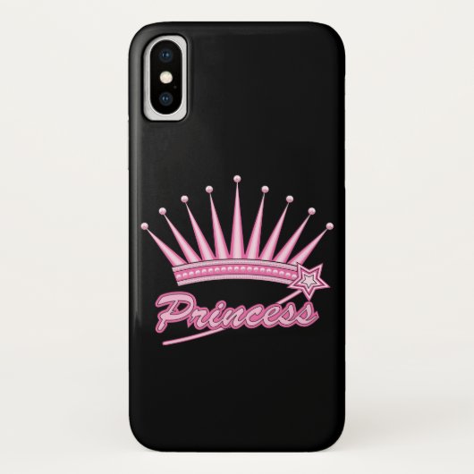 Rosa Princess Crown Case-Mate iPhone Hülle (Rückseite)