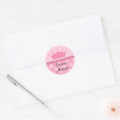 Rosa Princess Crown Happy Birthday Sticker (Umschlag)