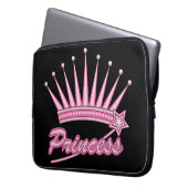 Rosa Princess Crown Laptopschutzhülle (Vorderseite Links)