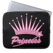 Rosa Princess Crown Laptopschutzhülle (Vorderseite)