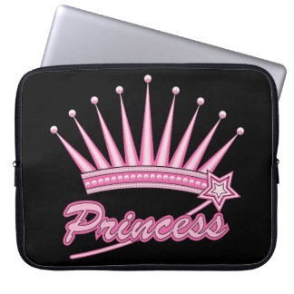 Rosa Princess Crown Laptopschutzhülle
