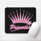 Rosa Princess Crown Mousepad (Mit Mouse)
