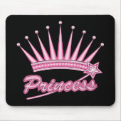 Rosa Princess Crown Mousepad (Vorne)